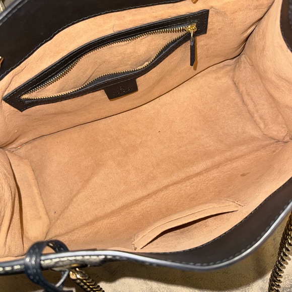 Faux Gucci Black and Beige Shoulder Bag - Picture 5 of 9